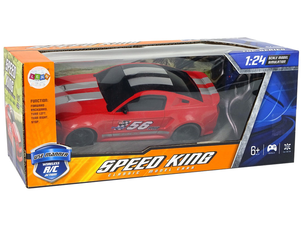 RC sportovní auto 1:24 s tónovanými okny – červené