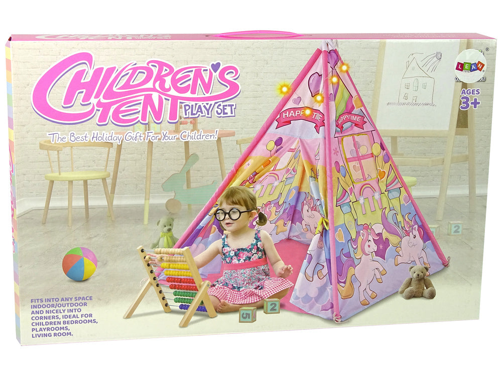 Children's Light-up Tent Unicorn Ponies Pink