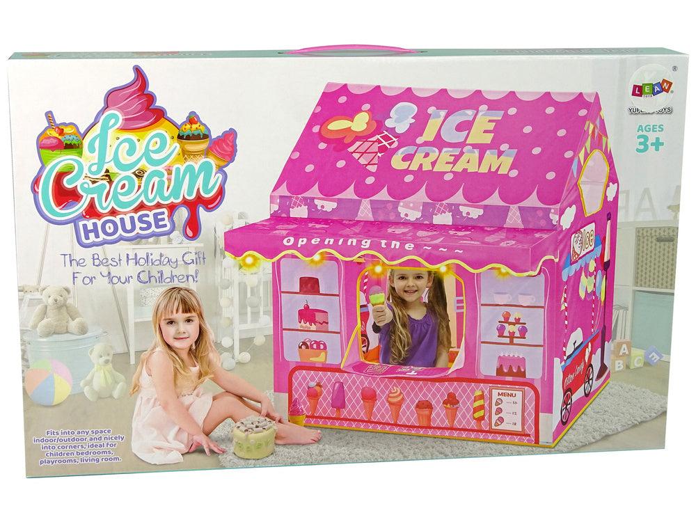 Princess Ice Cream Tent Ice Cream Shop for Kids Pink Lights Stars