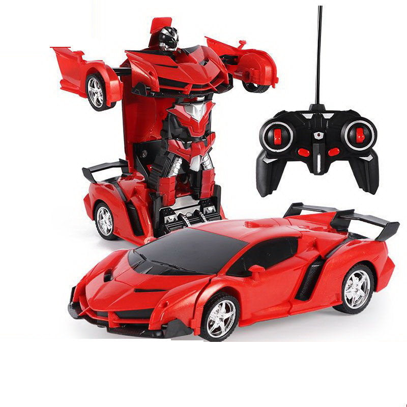Auto robot transformer s dálkovým ovládáním 2v1 – červené