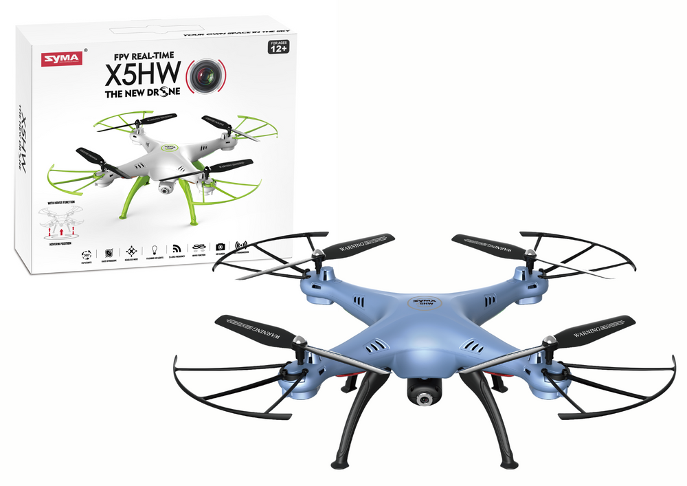 RC dron s kamerou a ovladačem SYMA X5HW – modrý