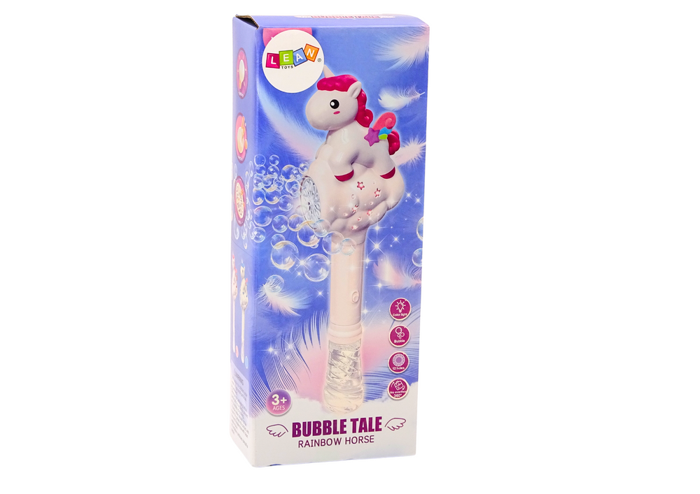Bublifuk s hůlkou Růžový jednorožec – automatický stroj