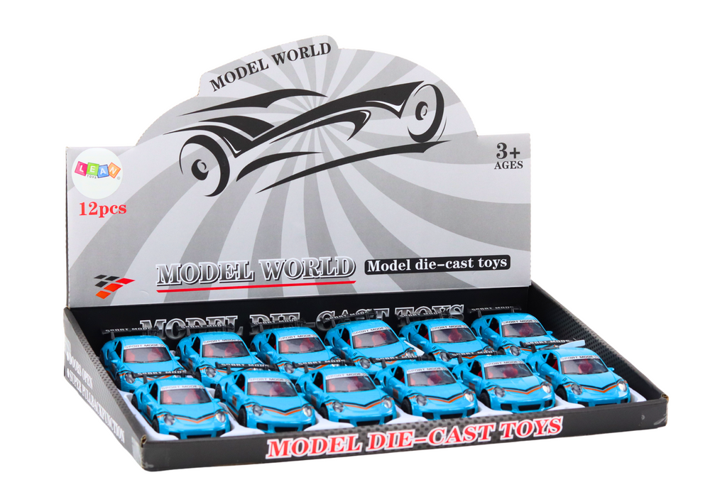 Sports Car Car 1:32 Action Figure Blue Spoiler Metal