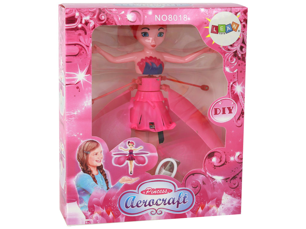 Létající víla ovládaná rukou – růžová interaktivní panenka