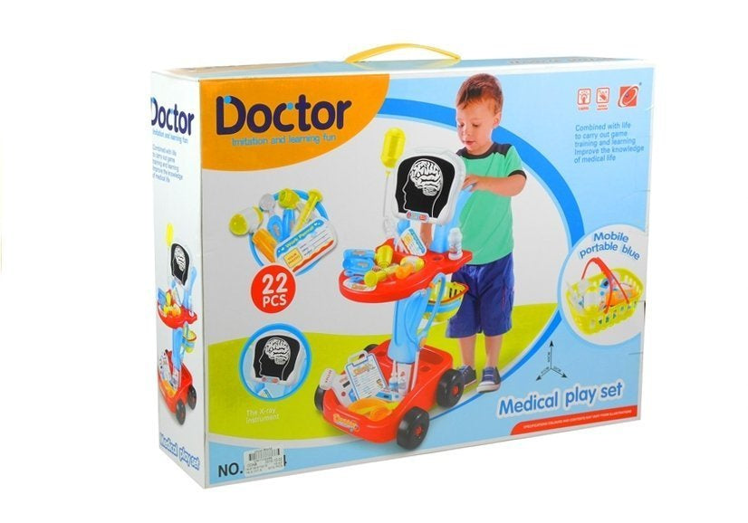 Medical Cart with Accessory 22 Elements - Multi-Colour