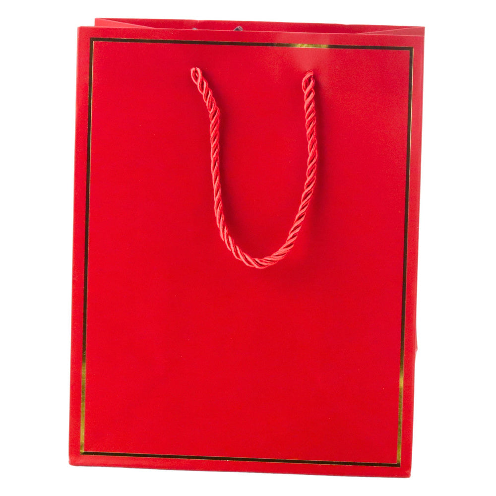 Dárková taška se zlatým rámečkem 23 × 18 × 10 cm