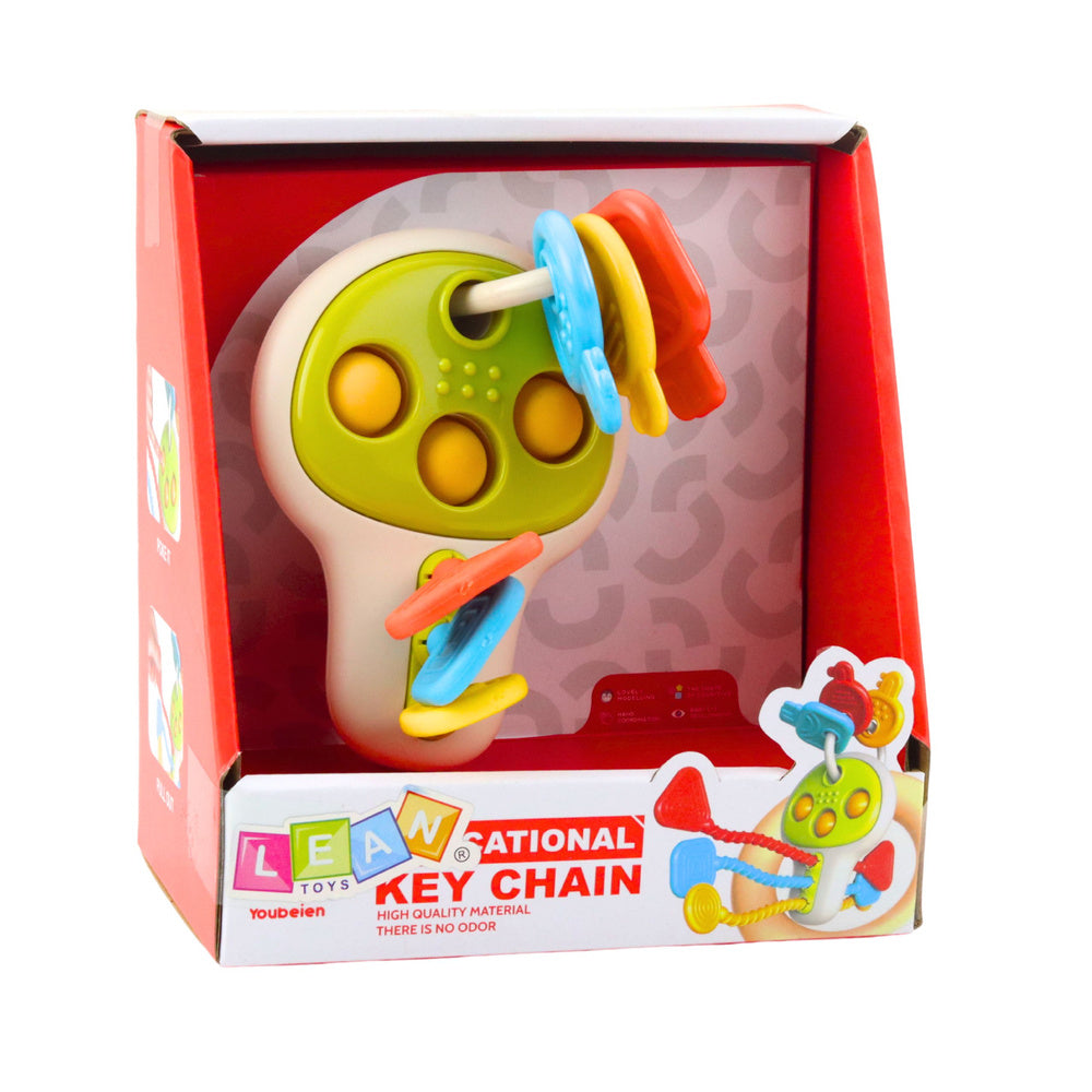 Edukační senzorické klíče s pohyblivými prvky – barevná hračka