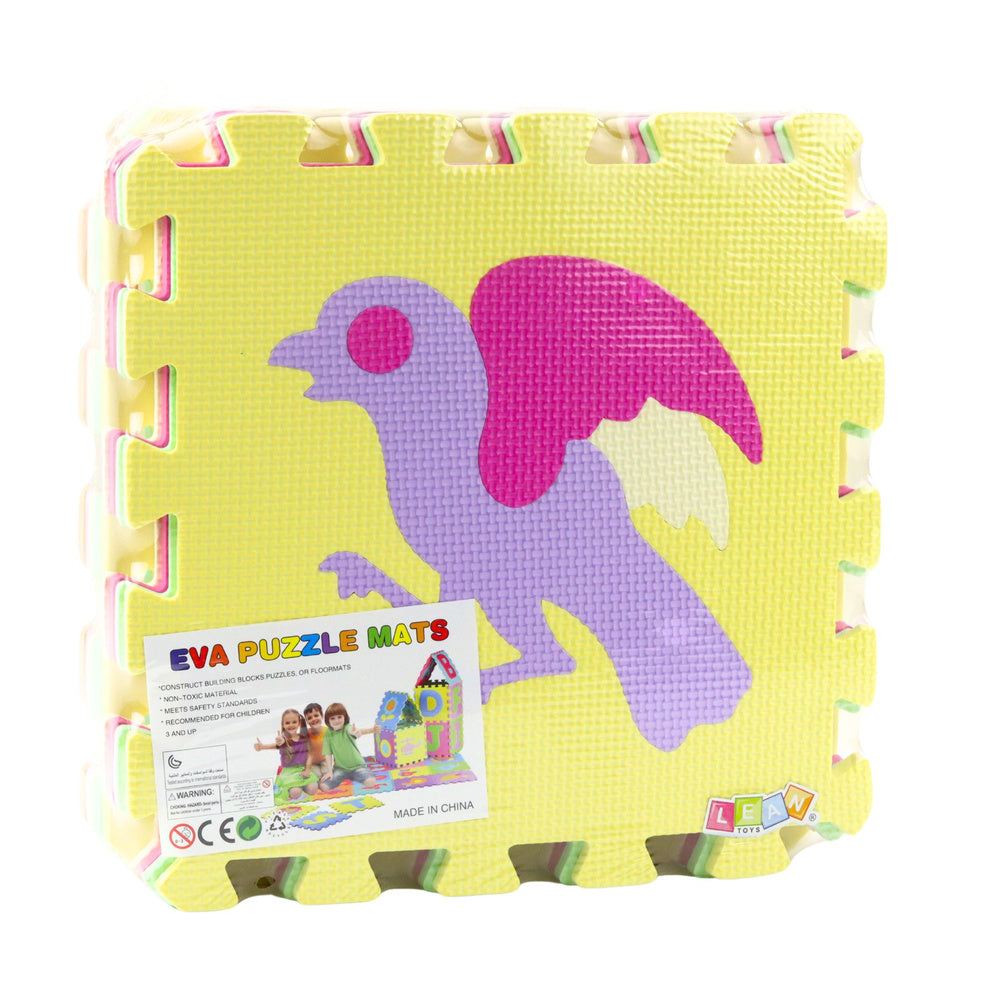 Pěnové puzzle s motivy zvířat – barevná podložka 9 dílů