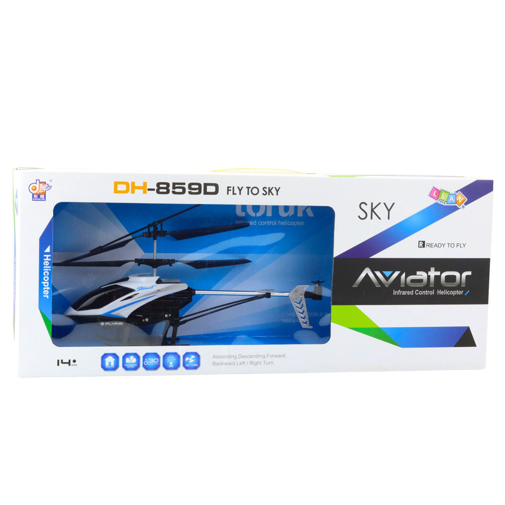 RC vrtulník Aviator s LED osvětlením a rotací 360° – DH-859D