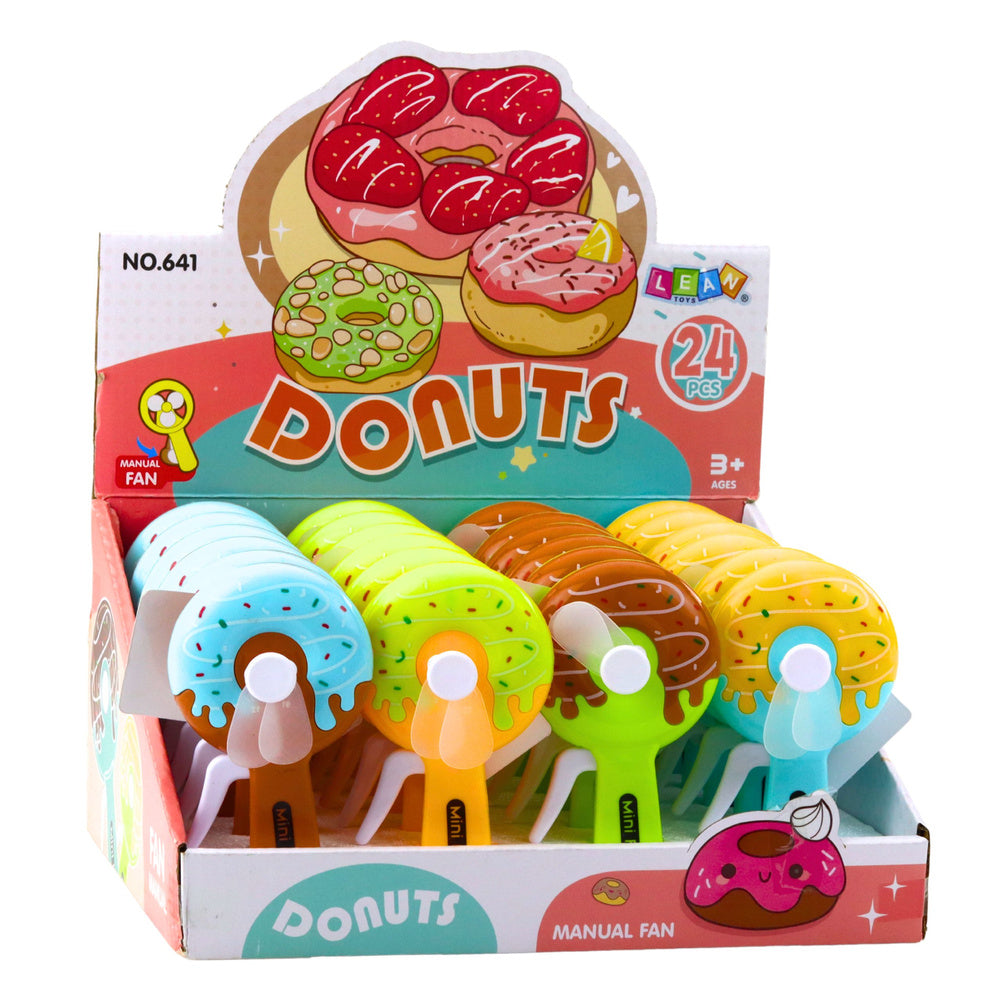 Ruční větrák ve tvaru donutu pro děti – 4 designy