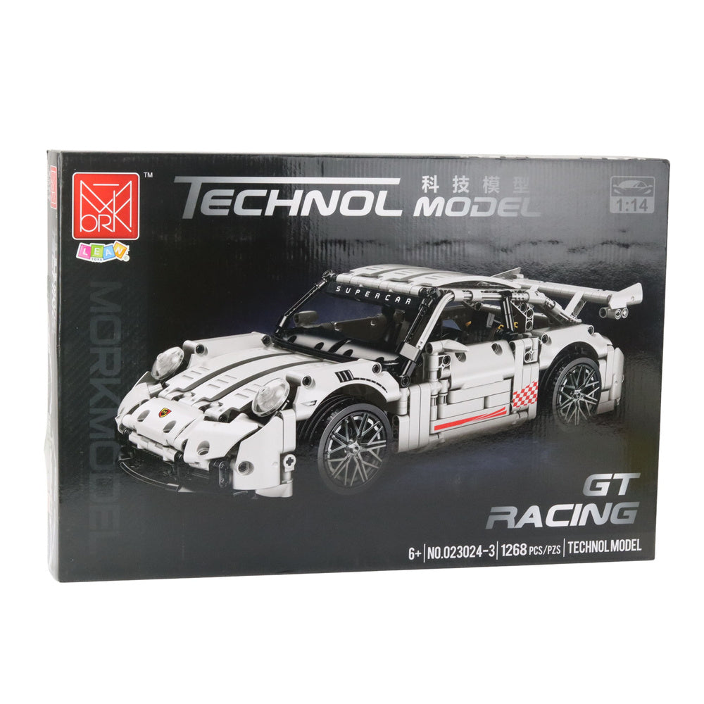 Stavebnice GT Racing sportovní auto 1:14 s 1268 díly – bílé