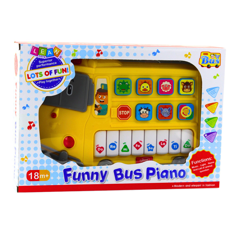 Elektrické piano pro batolata Žlutý autobus – 8 tónů