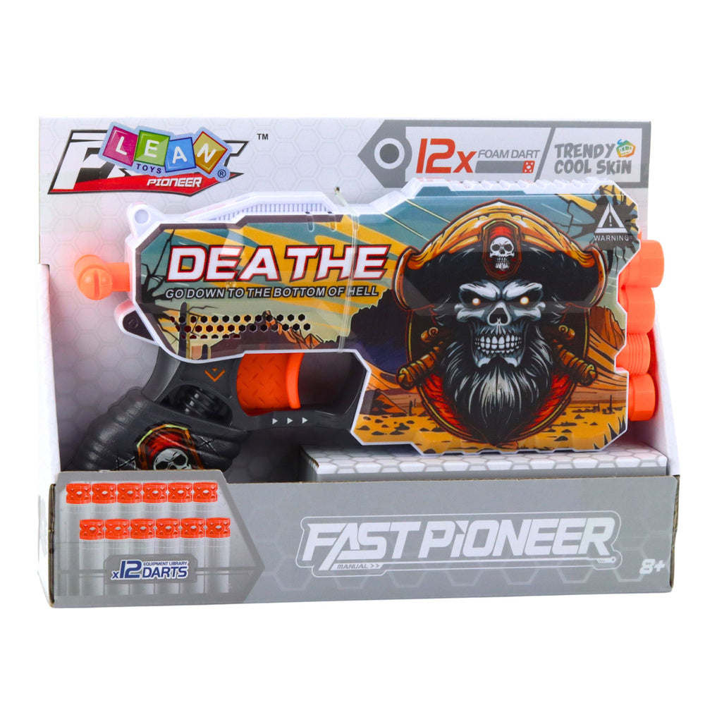 Pirátská pistole na pěnové šipky s 12 šipkami