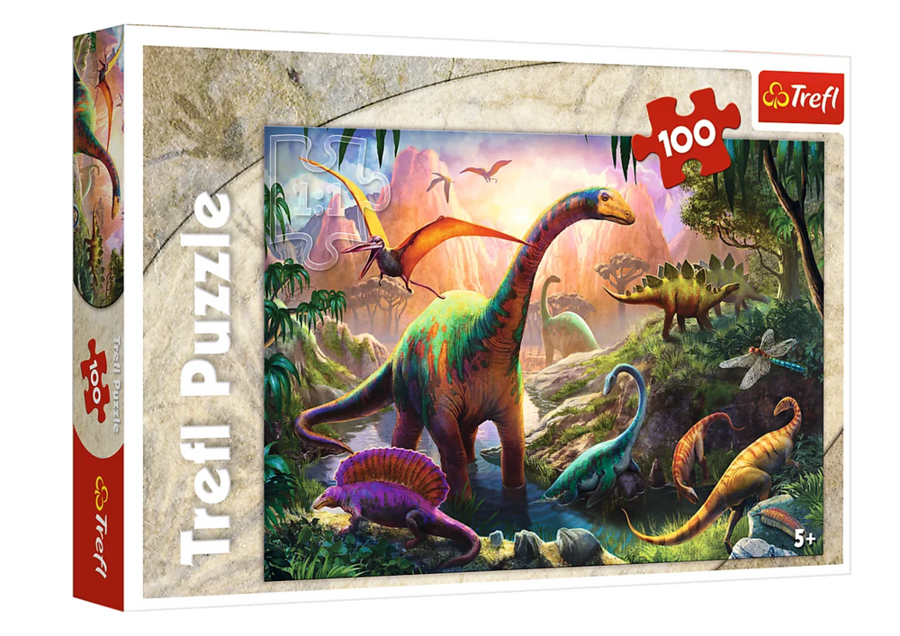 Puzzle Svět dinosaurů 100 dílků pro děti od 5 let – Trefl
