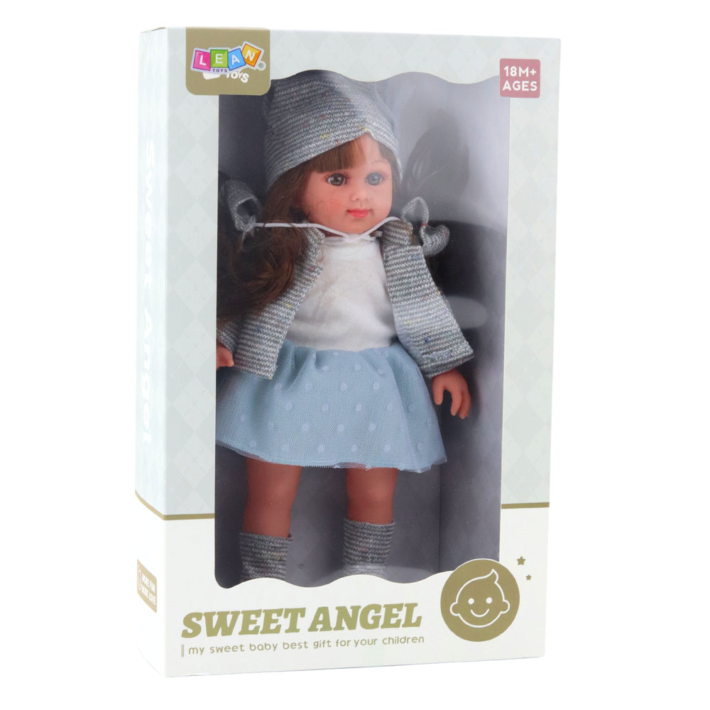 Panenka Sweet Angel v šedém oblečku 36,5 cm