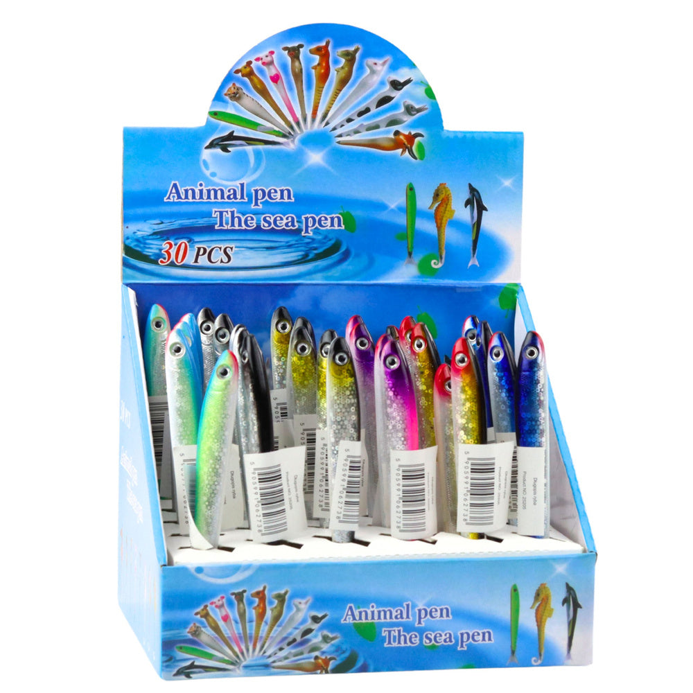 Kuličkové pero ve tvaru ryby s modrým inkoustem – 12,5 cm