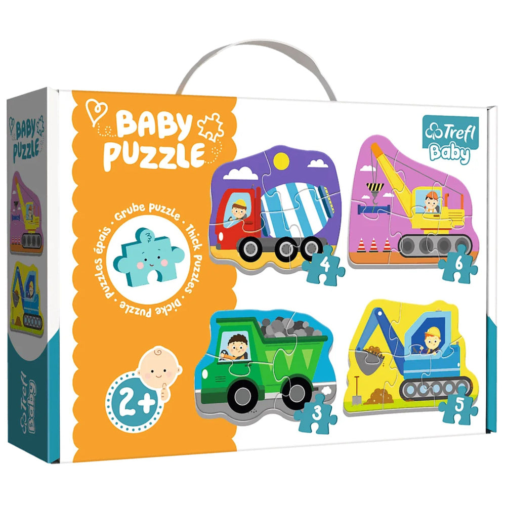 Puzzle Baby Classic – Stavební vozidla, 4 puzzle – Trefl