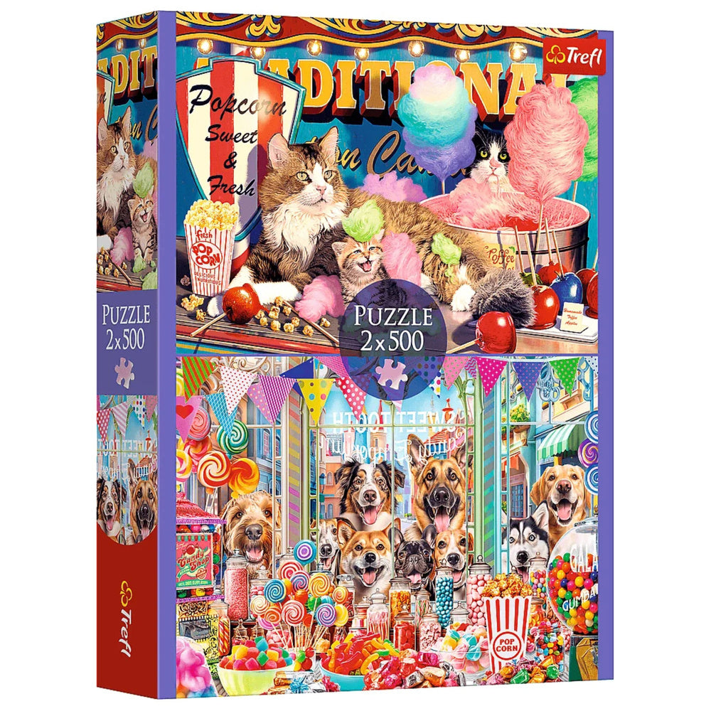 Puzzle 2x500 dílků Fluffy Friends – Trefl