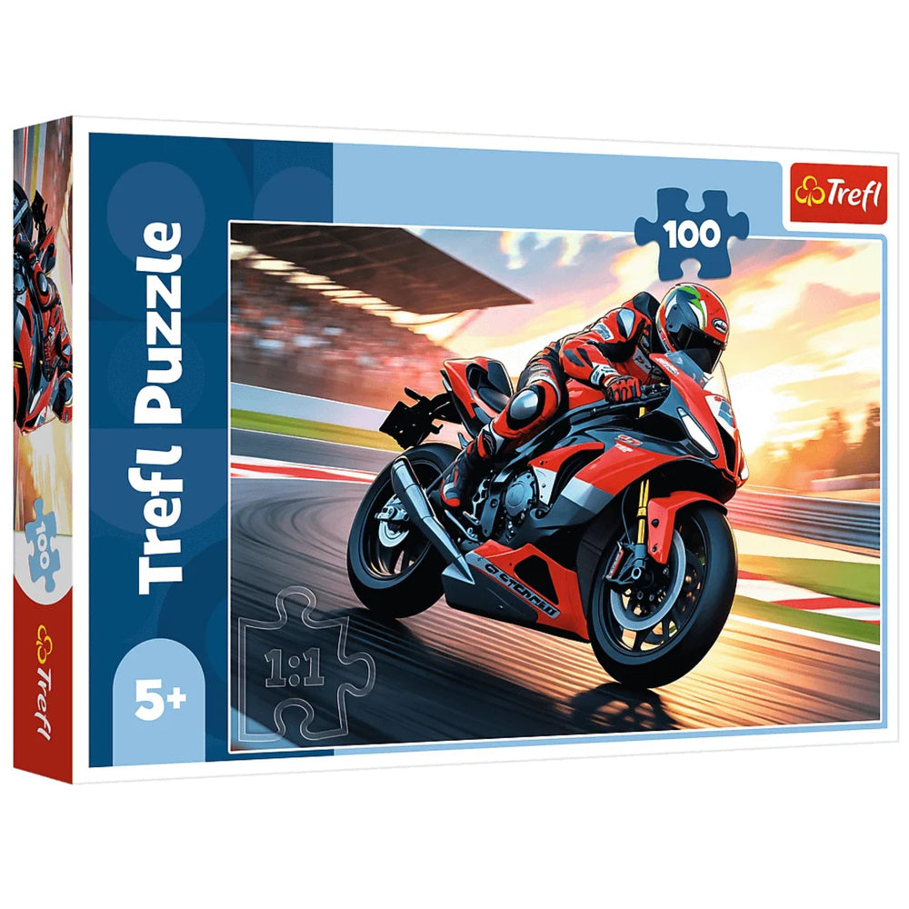 Puzzle 100 dílků – Rychlá motorka – Trefl