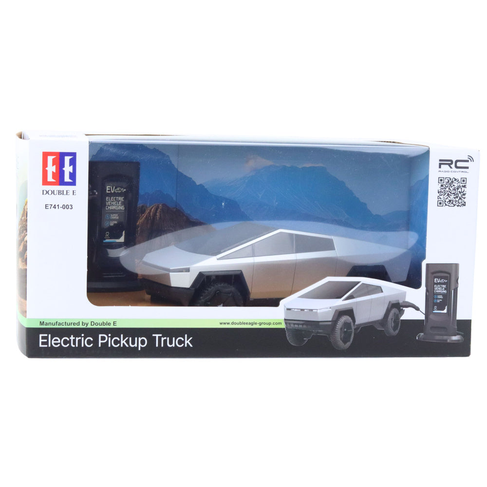 RC auto pickup s LED světly – stříbrné na dálkové ovládání