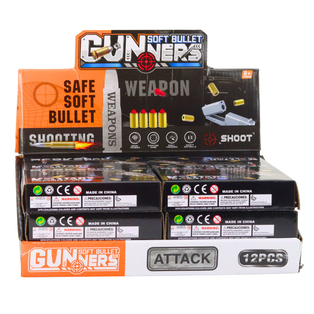 Mini pistole s náboji a nábojnicemi 13,5 cm – hnědočerná