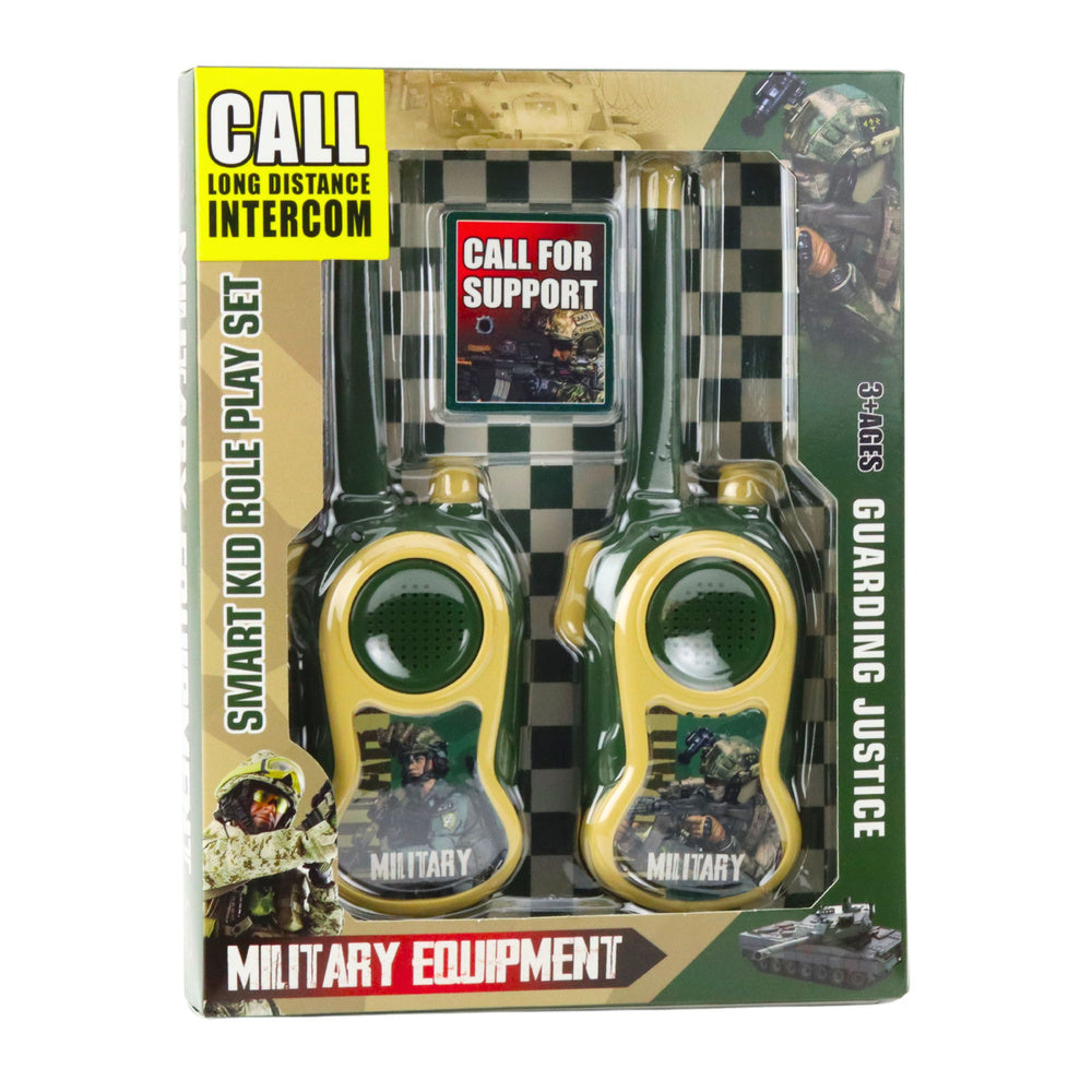 Vojenské vysílačky pro děti s dosahem 300 m – sada 2 ks