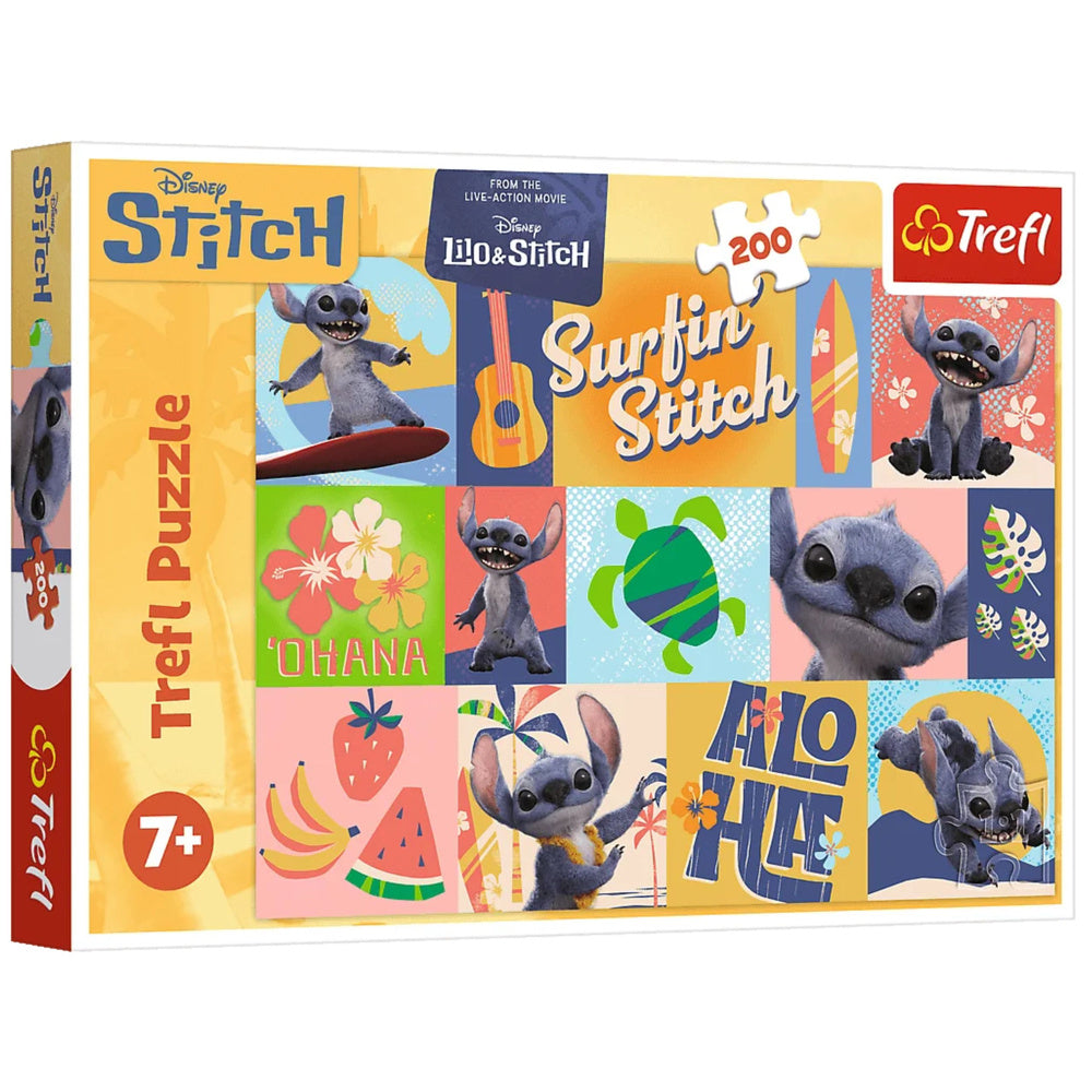 Puzzle 200 dílků – Havajská dobrodružství Disney Stitch – Trefl
