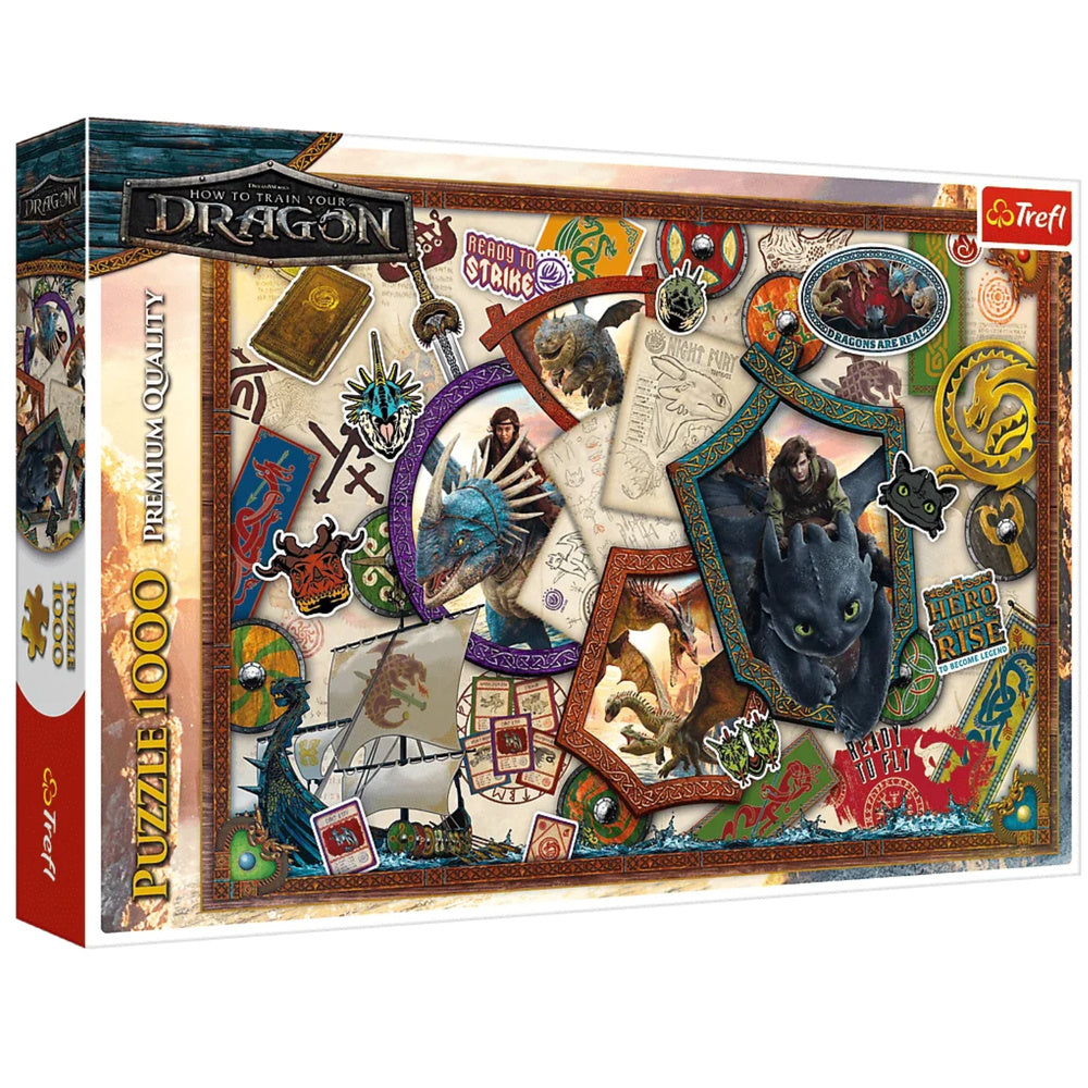 Puzzle 1000 dílků Jak vycvičit draka – Trefl Heroes