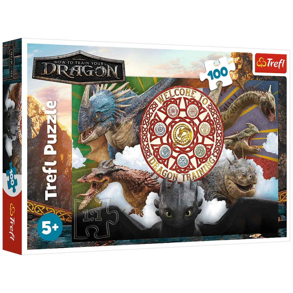 Puzzle 100 dílků Draci v akci – Trefl