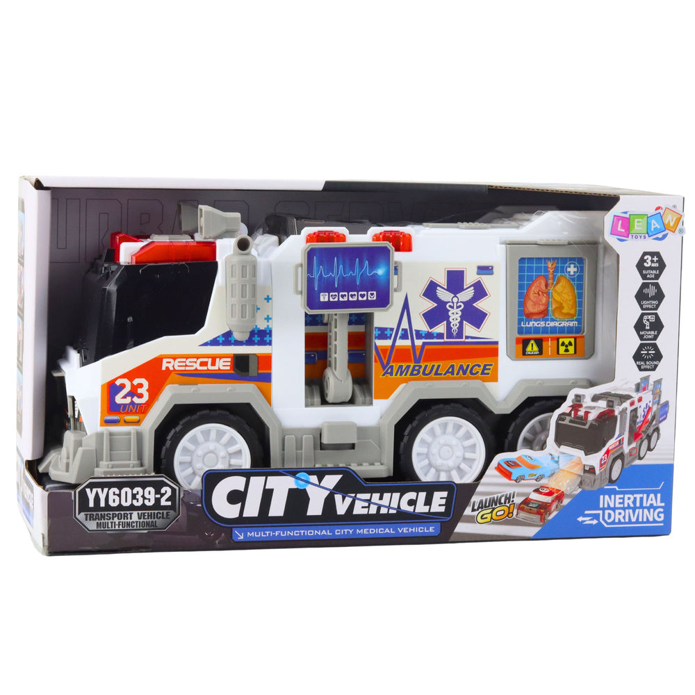Ambulance s efekty světla a zvuku pro děti – City Emergency