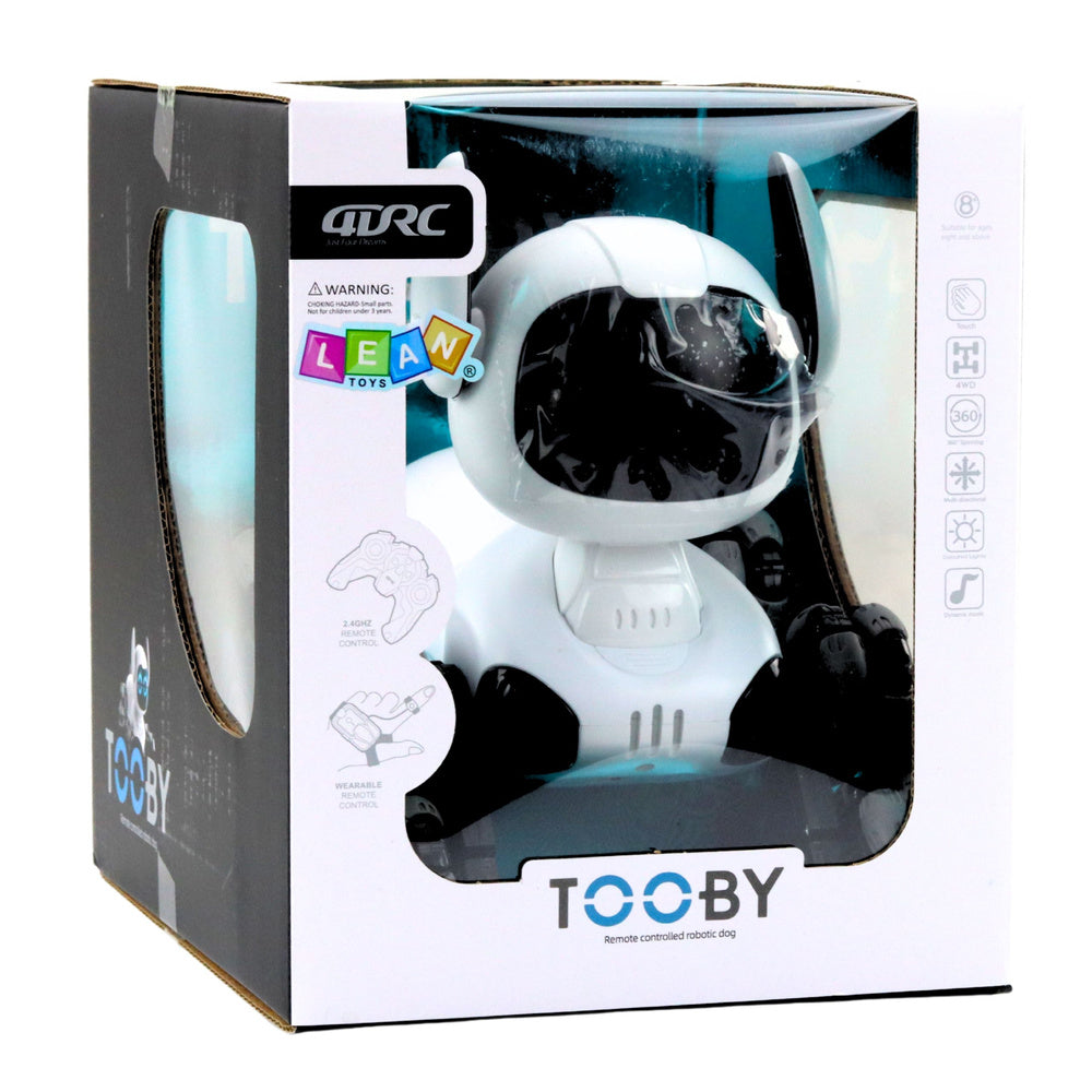 RC robotický pes TOOBY s dálkovým ovládáním a 360° otáčením