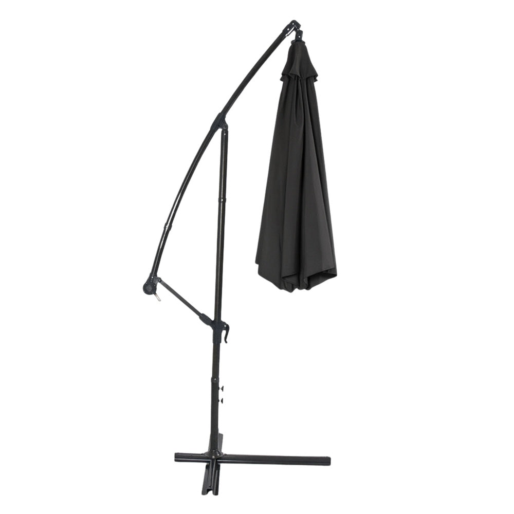 Boční zahradní slunečník s naklápěním 350 × 250 cm – antracit