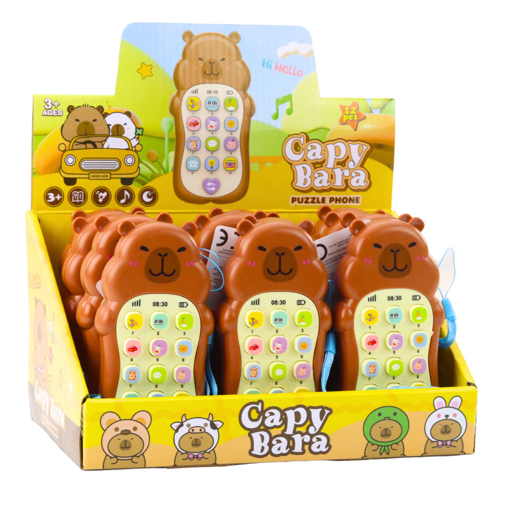 Dětský vzdělávací telefon se světly a zvuky – Kapybara