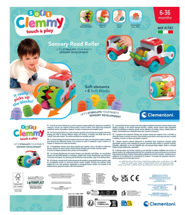 Clemmy senzorický váleček s vkládáním tvarů – Clementoni