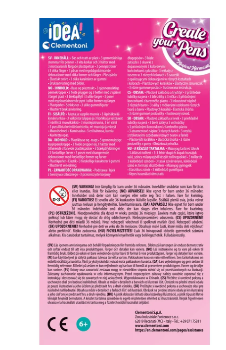 Kreativní sada na výrobu per s mořskými pannami – Clementoni
