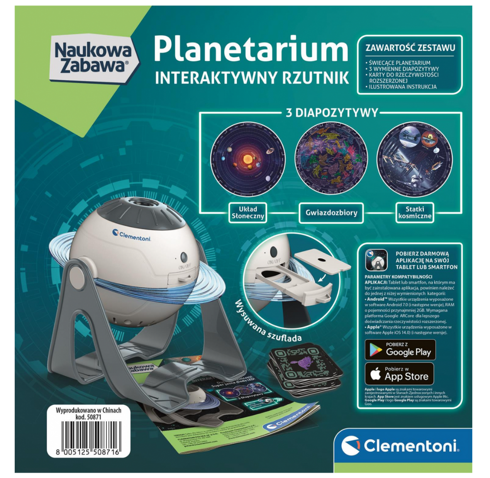Interaktivní planetárium s projektorem pro děti – Clementoni