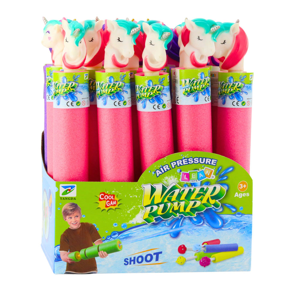 Pěnová vodní pumpa Jednorožec růžovo-fialová 35 cm