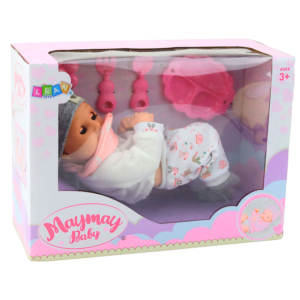Panenka miminko s doplňky na krmení, 28 cm