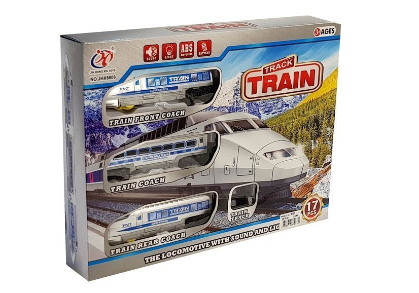 Vláček na baterie se světlem a zvukem – s kolejemi