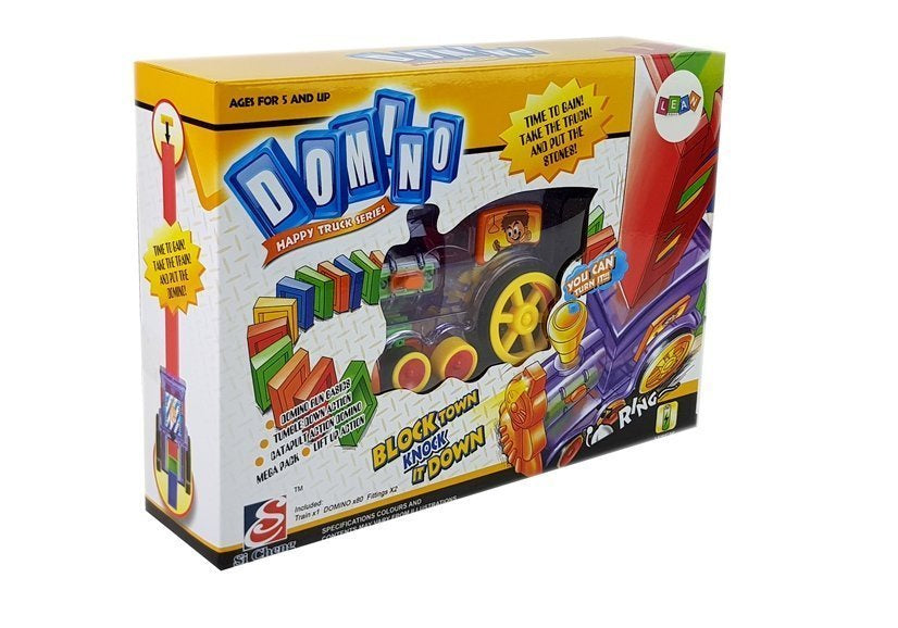 LED Locomotive Arranges Domino Train Building Blocks Puzzle