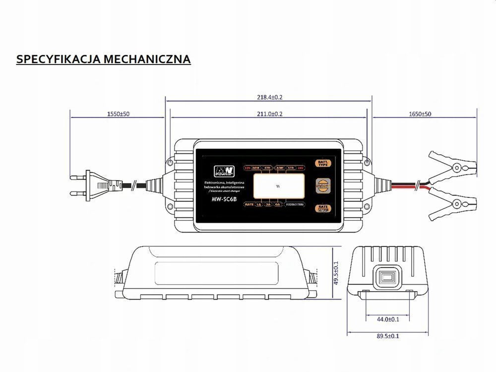 Inteligentna Ładowarka akumulatorowa 12V / 24V MW-SC4B