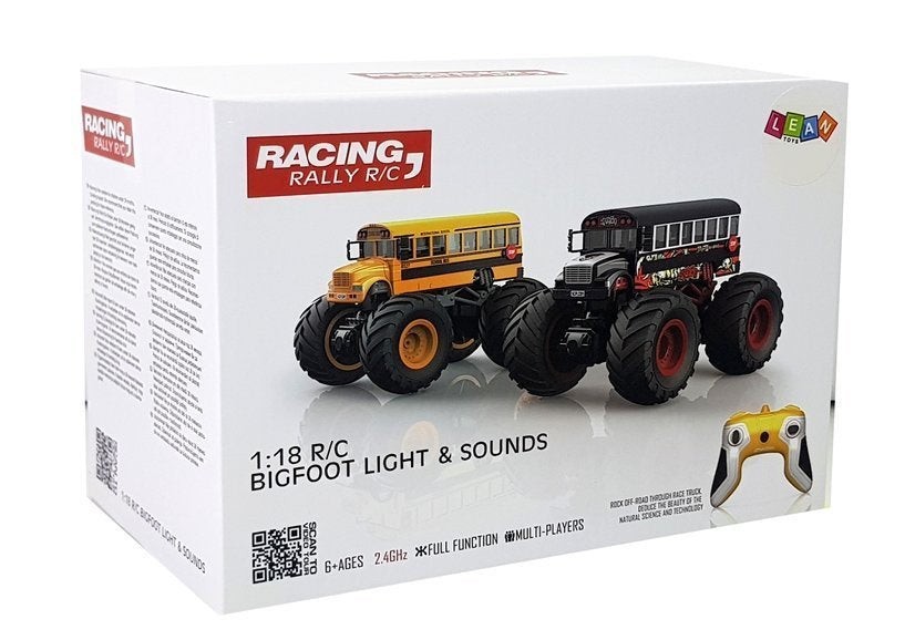 Huge Wheel Remote Controlled Bus 2.4G Sound Black