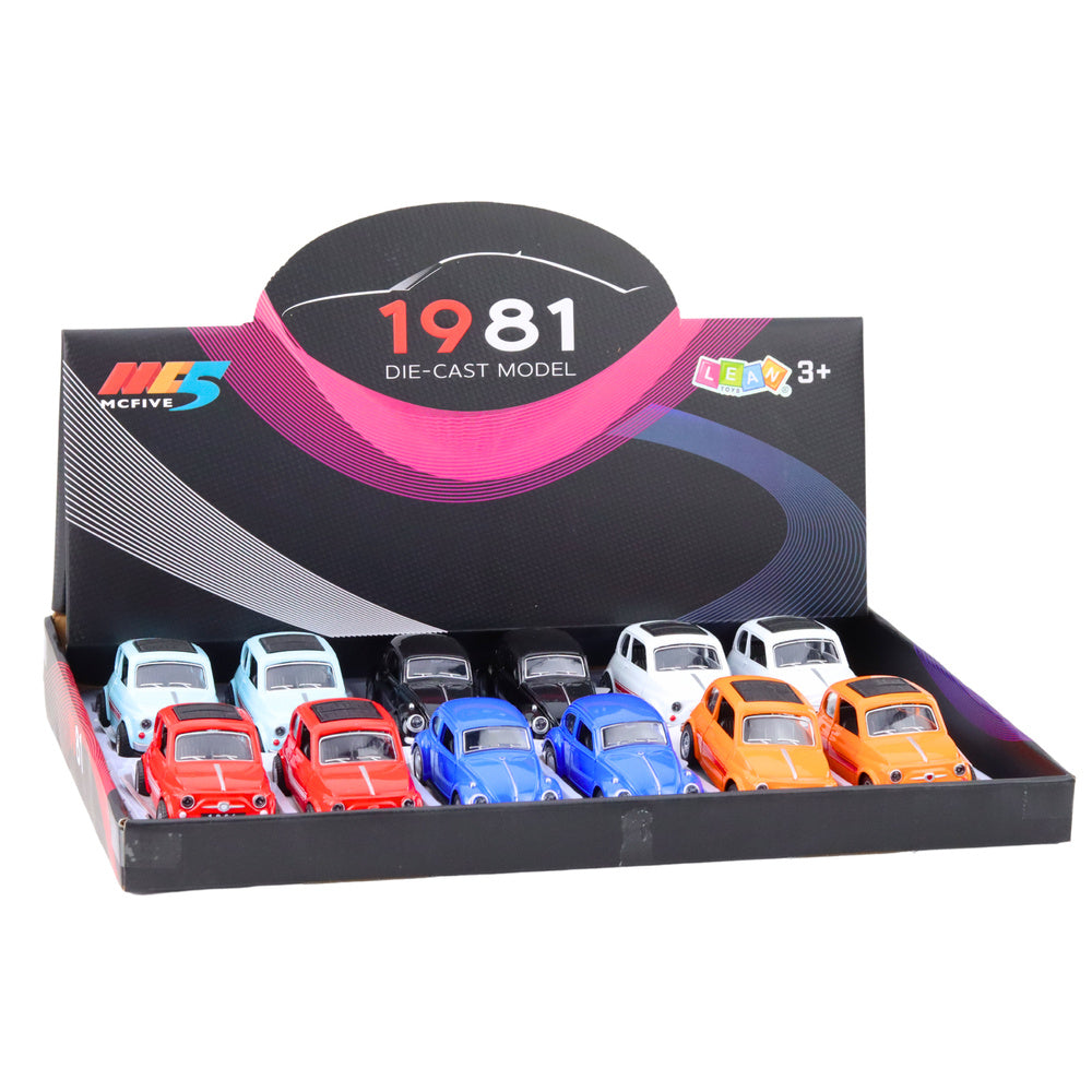 Autíčko klasické kovové s pohonem a otvíracími dveřmi 1:36