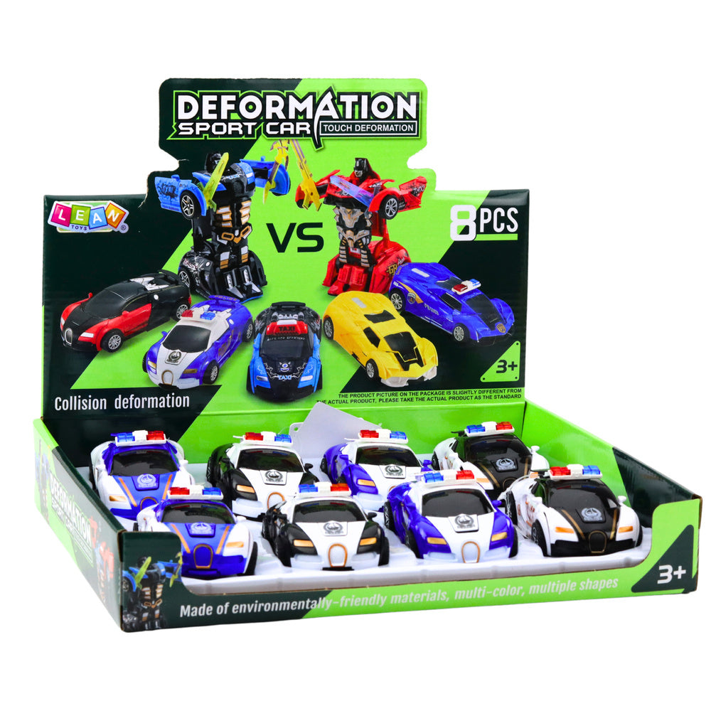 Auto robot 2v1 policejní sportovní – mechanický pohon