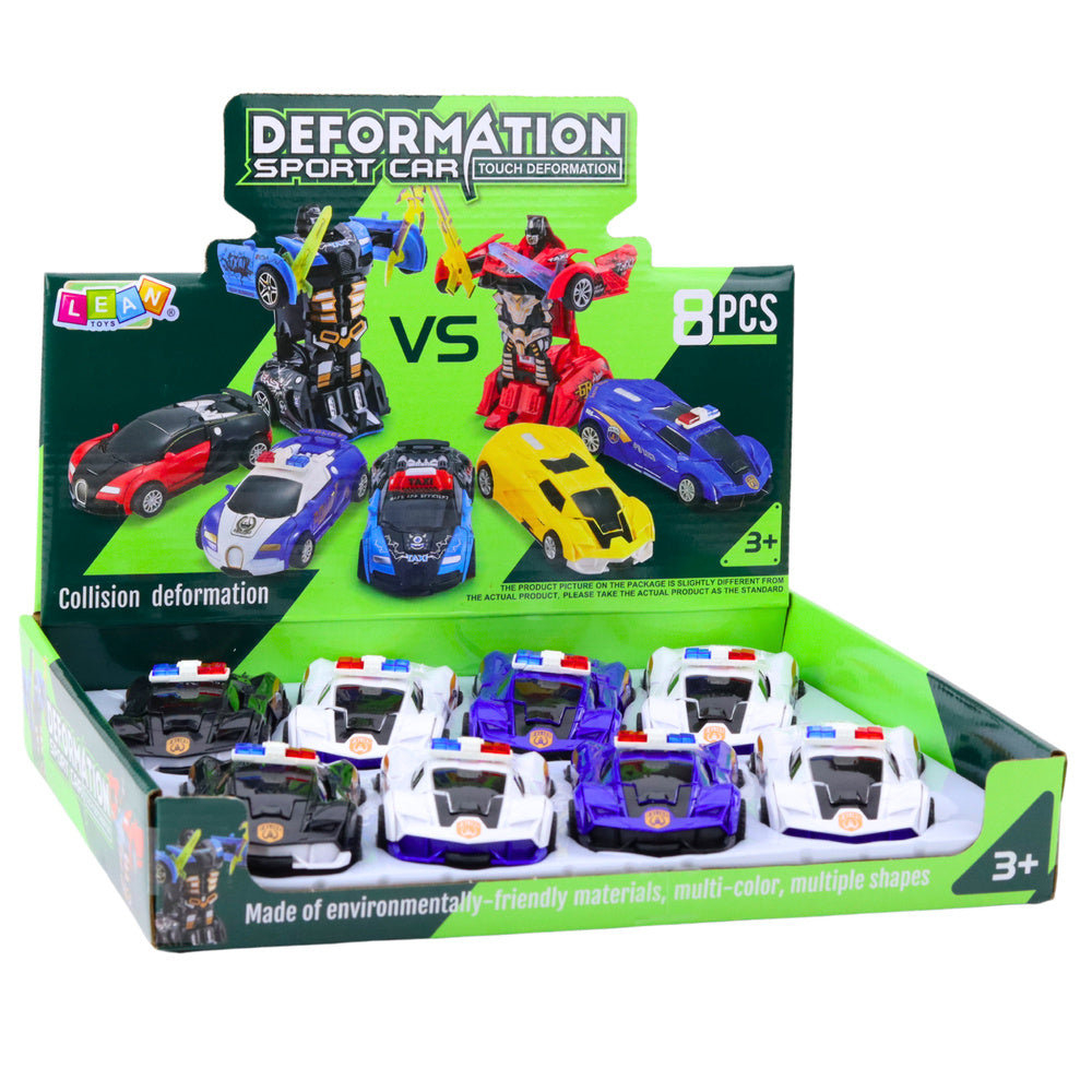 Auto robot 2v1 policejní sportovní vůz – mechanický pohon