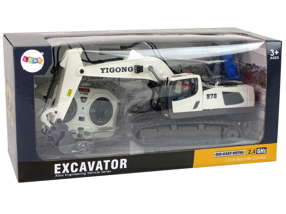 Bagr na dálkové ovládání – pásové kolo 2.4G | bílý