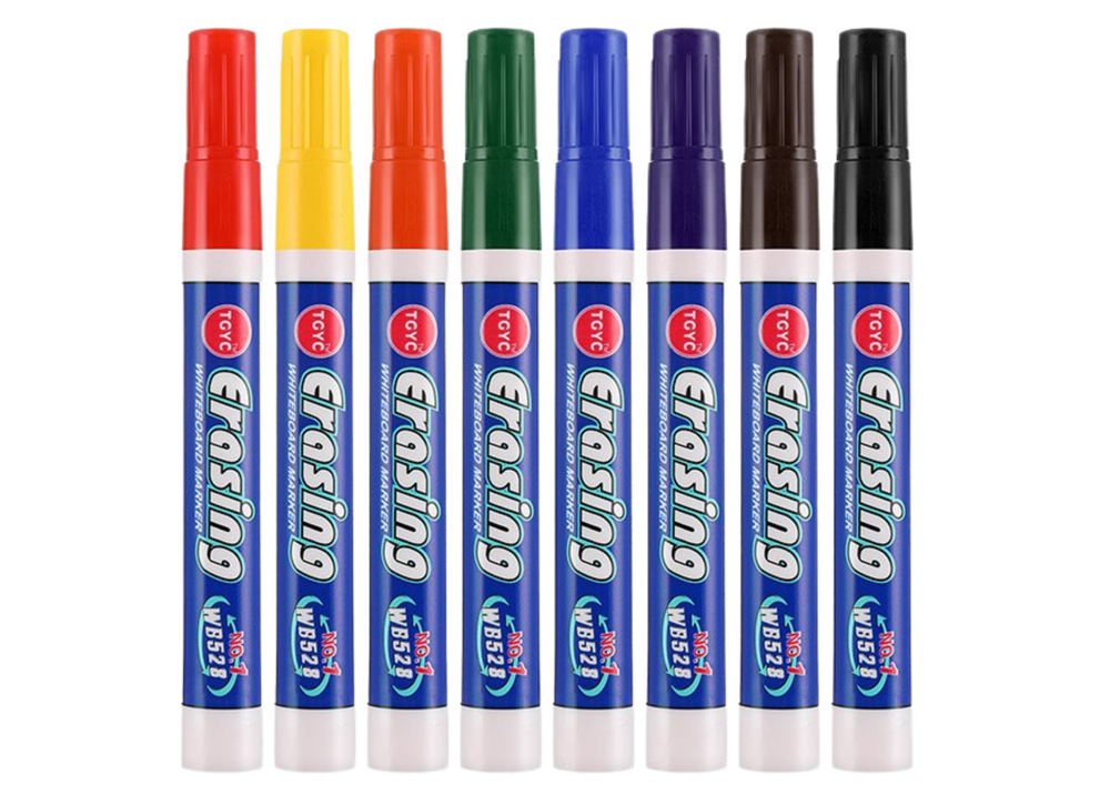 Barevné fixy na tabuli 8 kusů se stíratelným hrotem