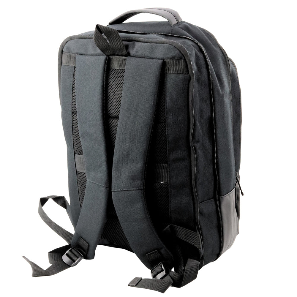 Batoh na laptop s USB portem a přihrádkami černý 16L 45cm