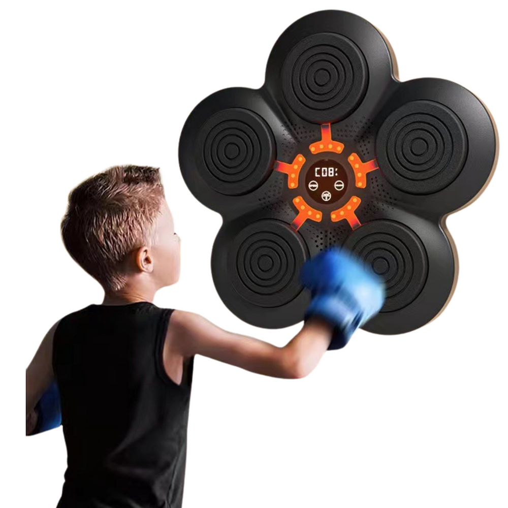 Boxovací trenažér na zeď s LED světly a Bluetooth hudbou