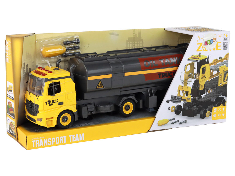 Cisterna stavebnice se šroubovákem – světla zvuky | žlutá